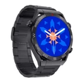 Kép 3/7 - DT No.1 DT Ultramate (47mm) bluetooth hívás, pulzus-, vérnyomás- és véroxigénmérő multisport okosóra magyar nyelvű alkalmazással és ajándék pótszíjjal – Oyster szíj (rozsdamentes acél) (fekete)