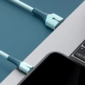 Kép 8/11 - Type-C USB 3A töltő- és adatkábel töltésjelző LED-del (1m) (piros)