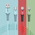 Kép 2/11 - Type-C USB 3A töltő- és adatkábel töltésjelző LED-del (1m) (piros)