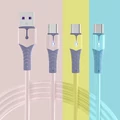 Kép 3/11 - Type-C USB 3A töltő- és adatkábel töltésjelző LED-del (1m) (piros)
