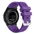 Kép 4/8 - 22mm univerzális szilikon „Gear” ívelt óraszíj Samsung Gear S3 / Samsung Galaxy Watch 46mm okosórákhoz (lila)