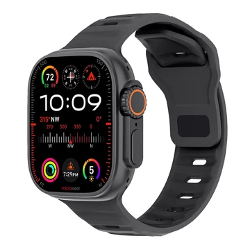 Microwear Watch 9 Ultra (49mm) bluetooth hívásképes, testhőmérséklet-, pulzus-, vérnyomás- és véroxigénmérő EKG multisport okosóra magyar nyelvű menüvel (fekete)